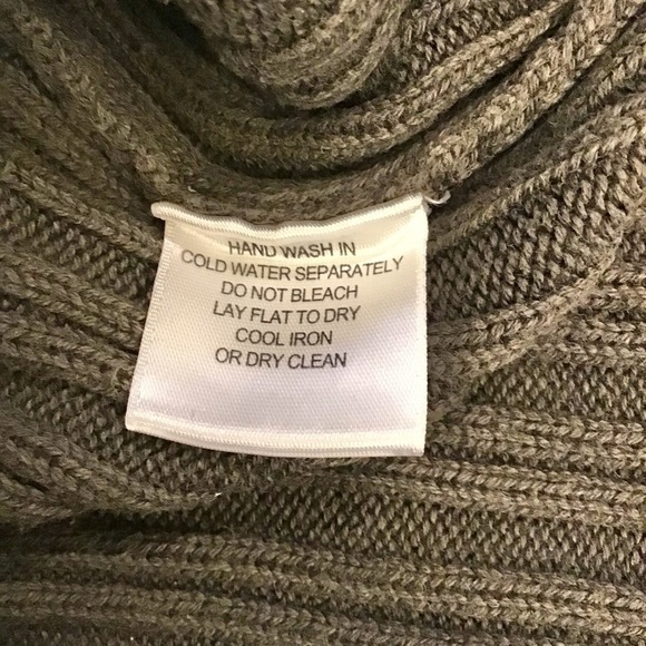 Wilke-Rodriguez XXL 100% Cotton Sweater Olive Army Green Color Pullover Zip - Picture 9 of 9